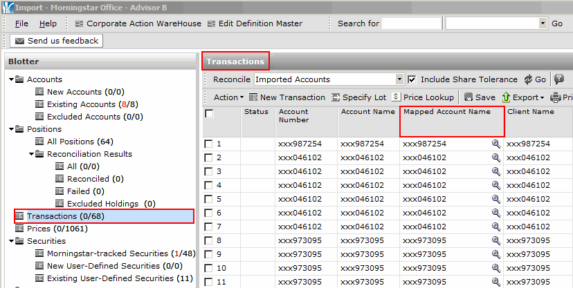 Exporting Data from Fidelity WealthCentral