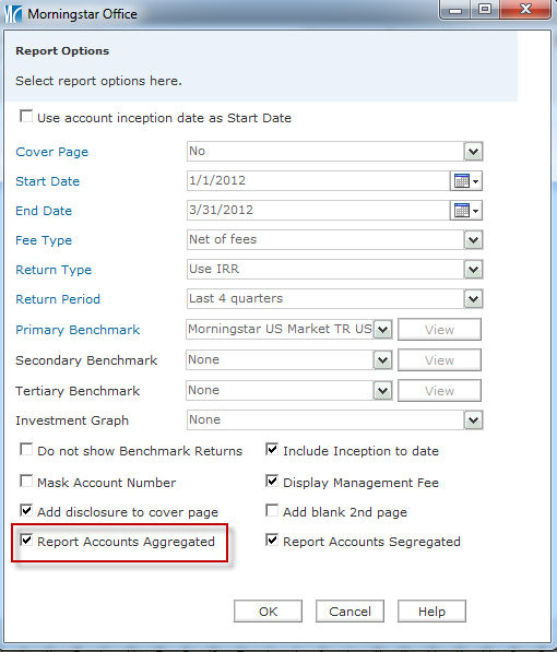 Exclude an Account from Client Aggregate Report