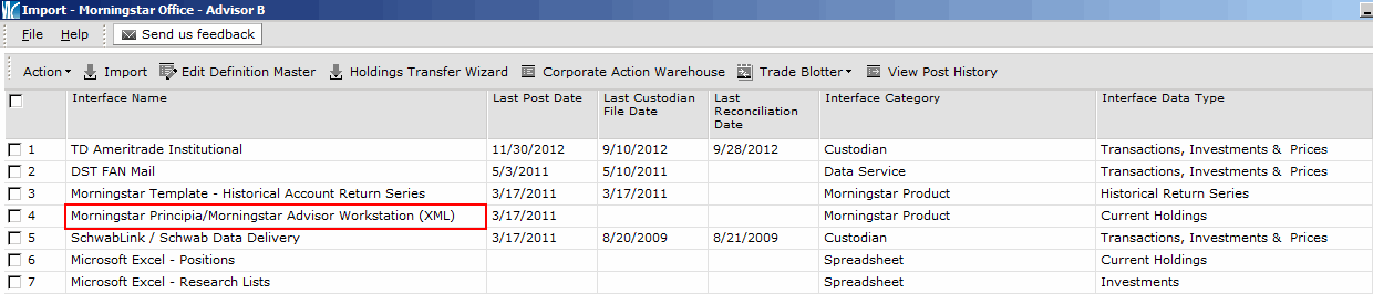 Exporting Data from Fidelity WealthCentral